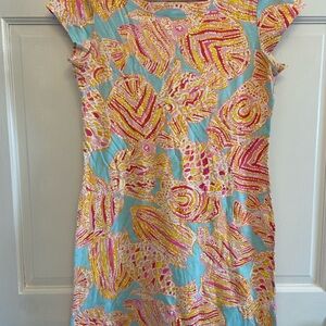 Lilly Pulitzer Pink and Yellow Swirl Dress